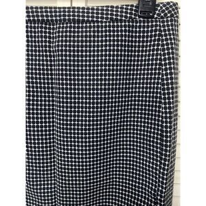 Merona Black White Polka Dot Straight Pencil Skirt‎ Size 4 Lined Back Zip